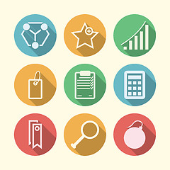 Image showing Vector icons for freelance and business