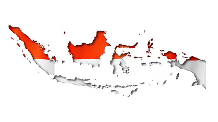Image showing Indonesian flag map