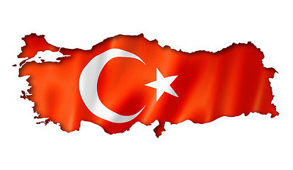 Image showing Turkish flag map