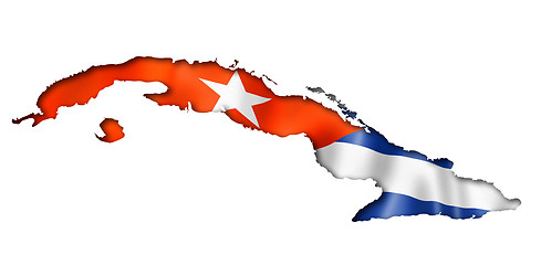 Image showing Cuban flag map