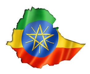 Image showing Ethiopian flag map