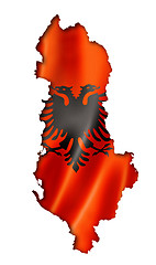 Image showing Albanian flag map