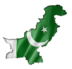 Image showing Pakistani flag map