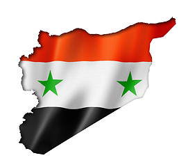 Image showing Syrian flag map