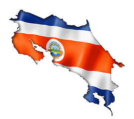 Image showing Costa Rican flag map