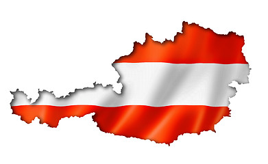 Image showing Austrian flag map