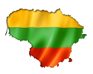 Image showing Lithuanian flag map