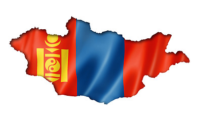 Image showing Mongolia flag map