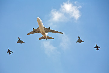 Image showing Air Show of Precision Flight Formation