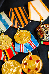 Image showing Anniversary medals of a victory in the Great Patriotic War on a 