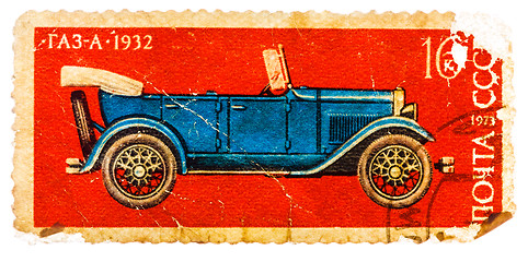 Image showing Stamp printed in USSR shows the GAZ-A Car (1932), series