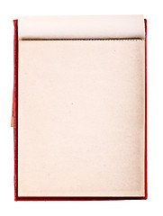 Image showing Open Blank Page Notebook. Old Paper Notepad