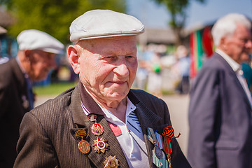 Image showing Unidentified veteran during the celebration of Victory Day. GOME