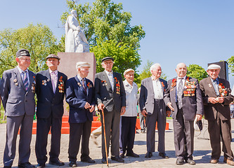 Image showing Unidentified veterans during the celebration of Victory Day. GOM