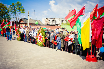 Image showing Unidentified veterans during the celebration of Victory Day