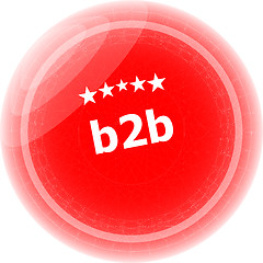 Image showing b2b on red rubber stamp over a white background