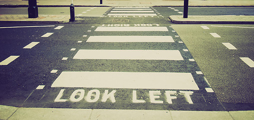 Image showing Retro look Look Left sign