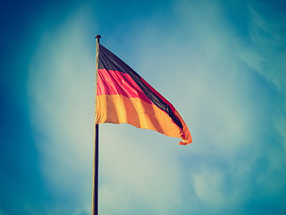 Image showing Retro look German flag