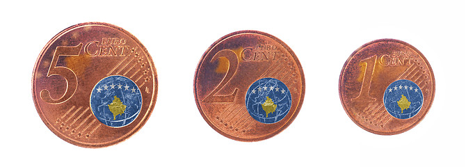 Image showing European union concept - 1, 2 and 5 eurocent