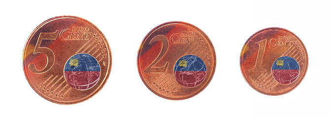 Image showing European union concept - 1, 2 and 5 eurocent