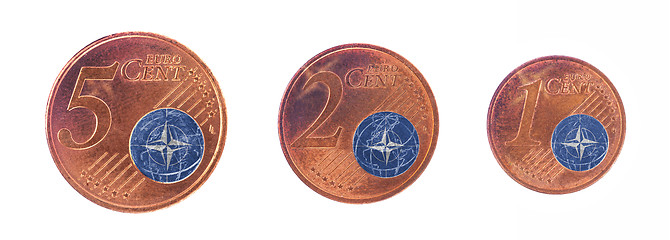 Image showing European union concept - 1, 2 and 5 eurocent