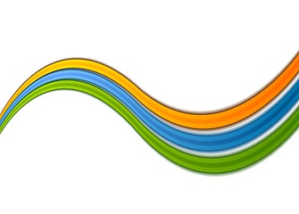 Image showing Abstract shiny colorful waves