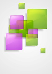 Image showing Colorful glossy vector squares design