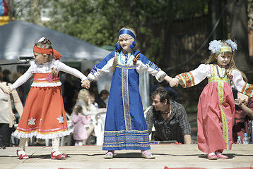 Image showing Little artist on a scene