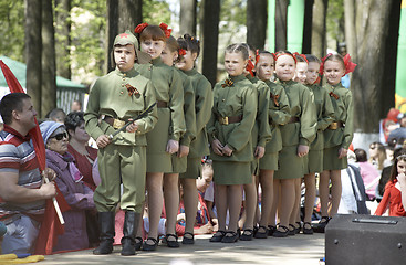 Image showing Military uniform kids