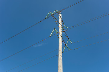 Image showing Metal electric post