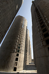 Image showing Old towers of granary