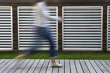 Image showing Woman walking