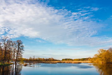 Image showing Sky And Clouds Reflection On Lake