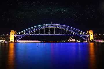 Image showing Sydney Harbour Bridge at Night, Australia