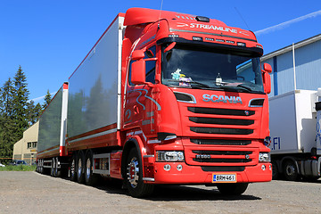 Image showing Red Scania Euro & V8 at HeMa Show 2014