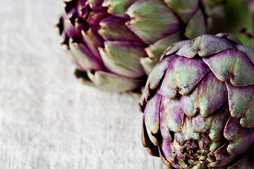 Image showing two fresh artichokes 