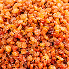 Image showing Golden Dried Raisins Background