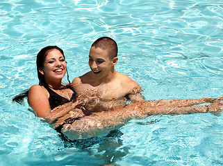 Image showing Couple in the pool