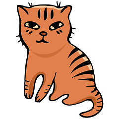 Image showing Vector. Tabby cat