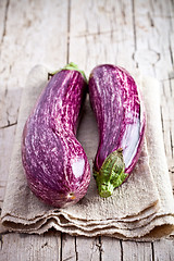 Image showing two fresh eggplants 