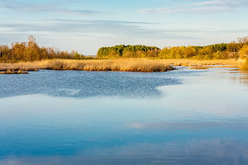 Image showing Sky And Clouds Reflection On Lake