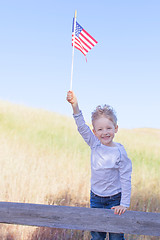 Image showing boy celebrating 4th of July