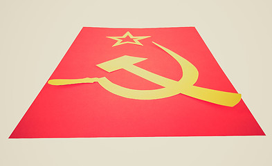 Image showing Retro look CCCP Flag