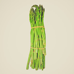 Image showing Retro look Asparagus isolated