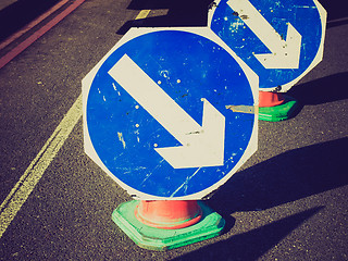 Image showing Retro look Arrow sign