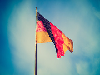 Image showing Retro look German flag