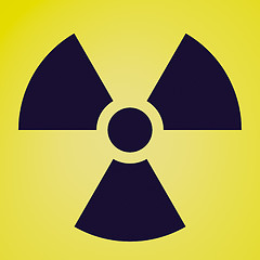 Image showing Retro look Radiation symbol