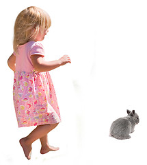 Image showing Chasing a bunny