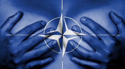 Image showing Hands covering breasts