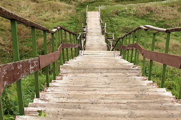 Image showing steep stairs down